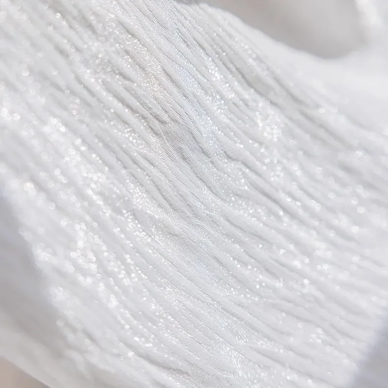 Home Office Buy - 1 PC French White Shiny Tulle