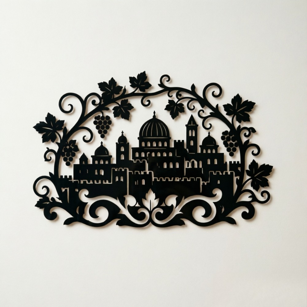 Home Office Room - CIFBUY Iron Wall Art Jerusalem Skyline