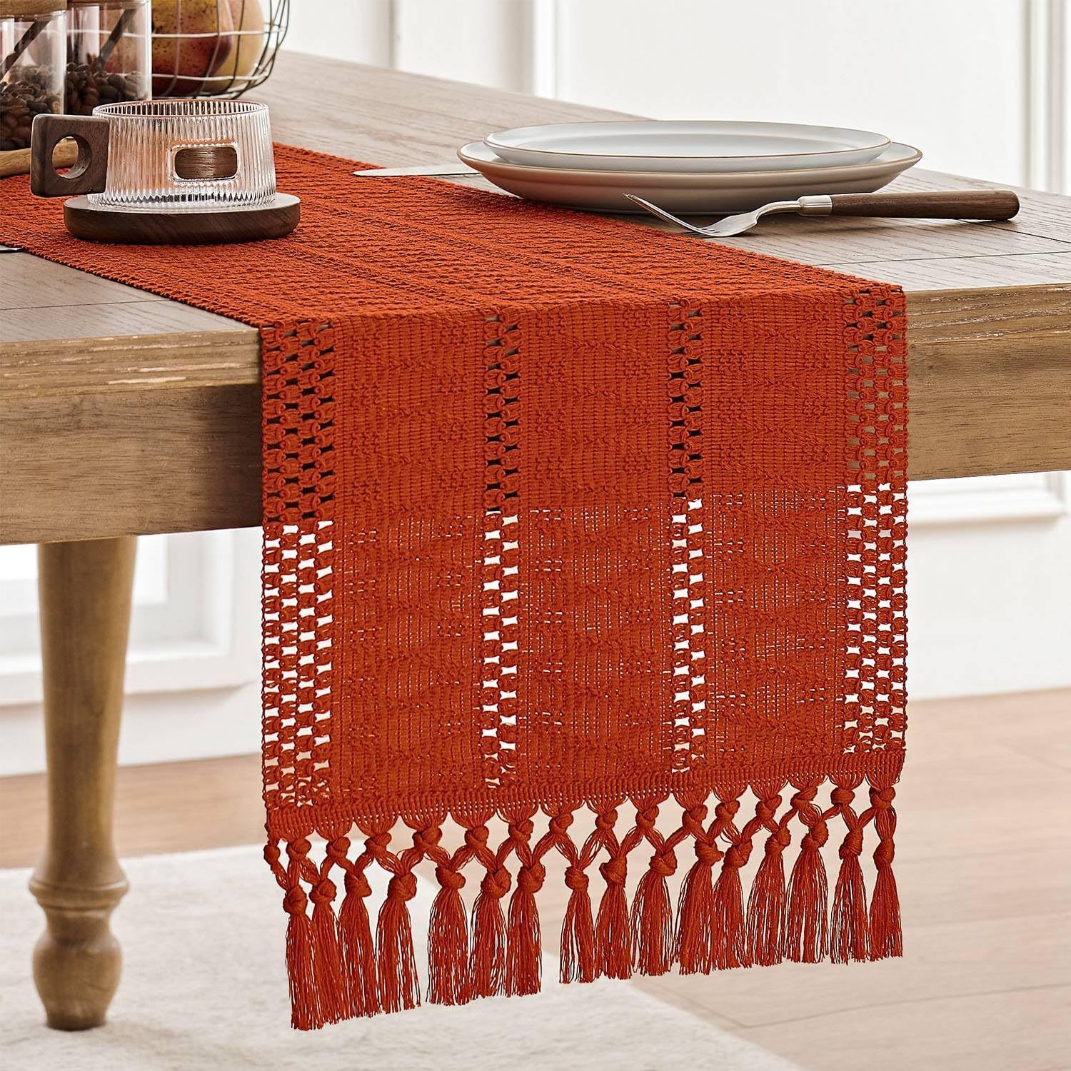 Beige Boho Linen Table Runner  - đánh giá và giá Home Office News