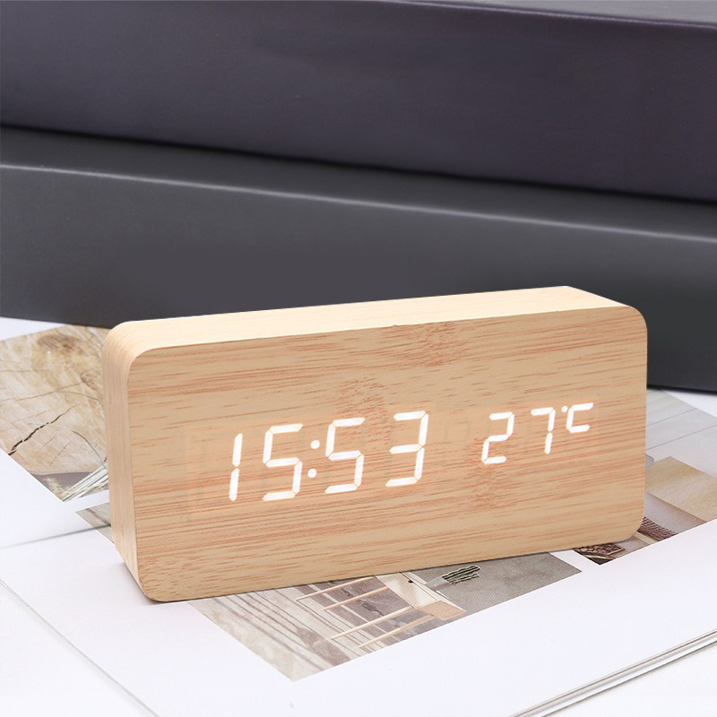 Wooden Digital Alarm Clock,LED - đánh giá và giá Led Desk Clock