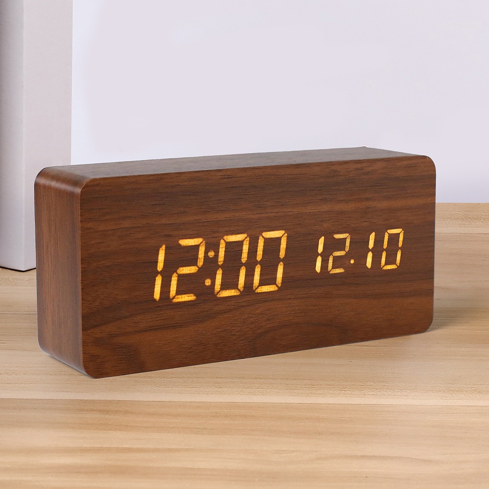 Wooden Digital Alarm Clock,LED - đánh giá và giá Led Desk Clock