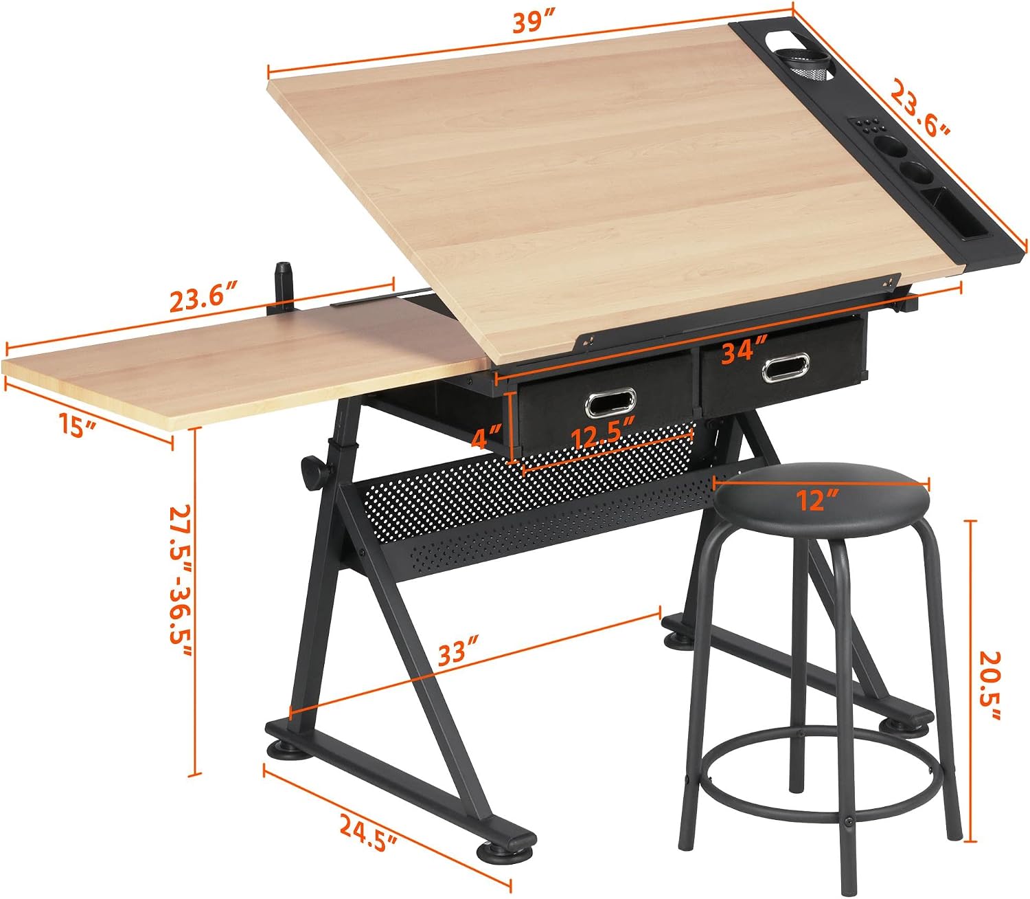 Adjustable Drafting Table Art  - đánh giá và giá Home Office Furniture