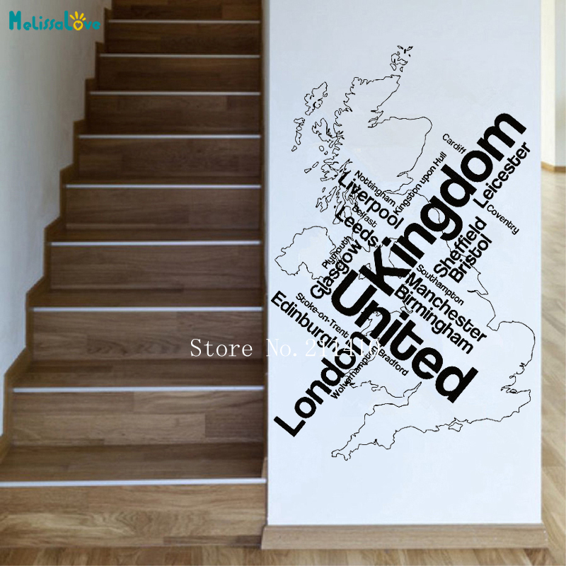 Decal Dán Tường Bản Đồ Luân Đô - đánh giá và giá Home Office England