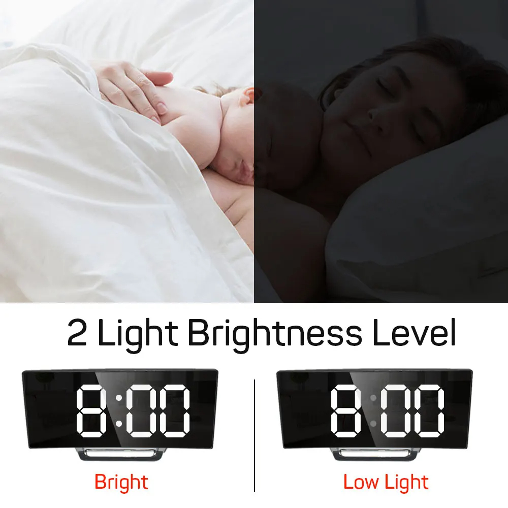 1pc LED Mirror Digital Clock B - đánh giá và giá Led Desk Clock