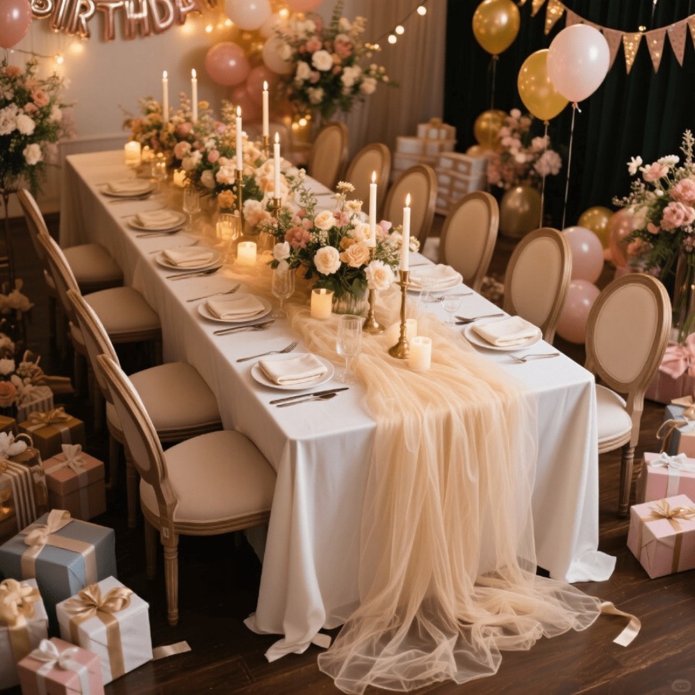 Wedding Sheer Table Runner, Bo - đánh giá và giá Home Office News