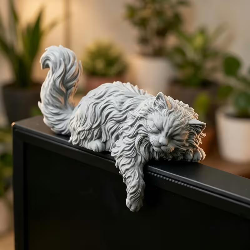 Cute Long Hair Sleeping Cat Fi - đánh giá và giá Home Office Gif