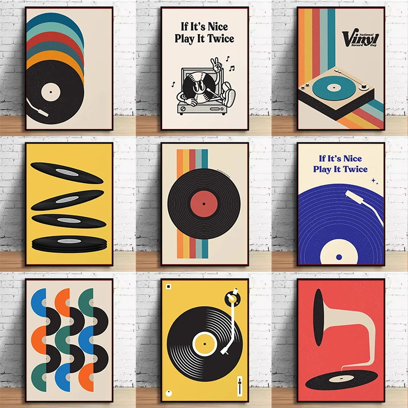 Mid Century Vinyl Record Canva - đánh giá và giá Home Office Furniture