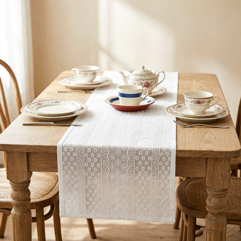 White Elegant Vintage Lace Tab - đánh giá và giá Home Office News