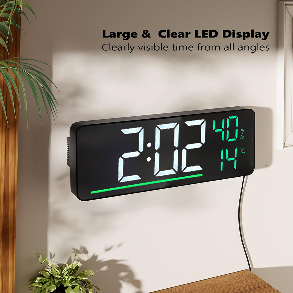 LED Digital Wall Clock with Te - đánh giá và giá Led Desk Clock