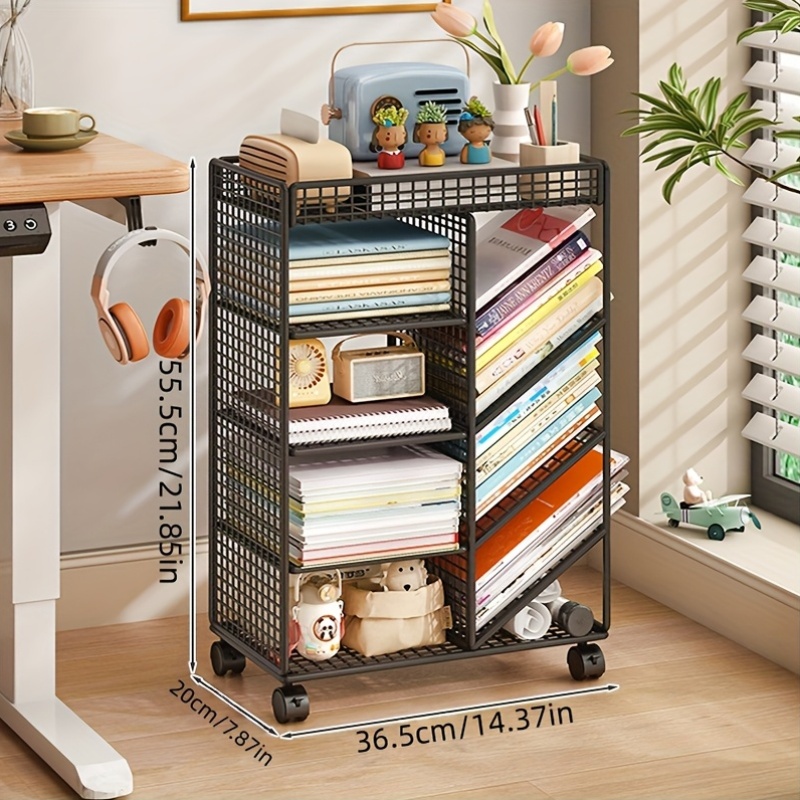 Rolling Book Cart -  Metal Mob - đánh giá và giá Home Office Library