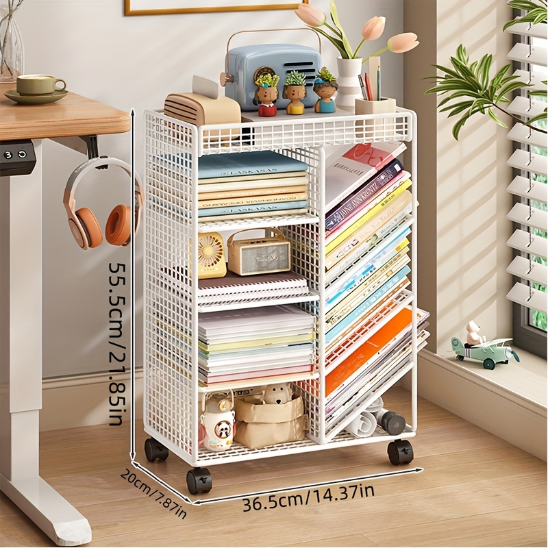 Rolling Book Cart -  Metal Mob - đánh giá và giá Home Office Library