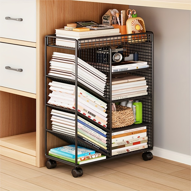 Rolling Book Cart -  Metal Mob - đánh giá và giá Home Office Library