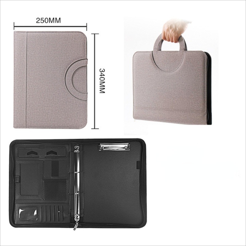 1Pc A4 PU Leather Zipper File  - đánh giá và giá Document Scanner Portable