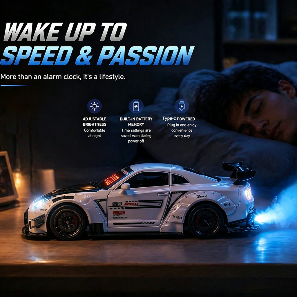 1PCS Rechargeable Hypercar Mod - đánh giá và giá Led Desk Clock